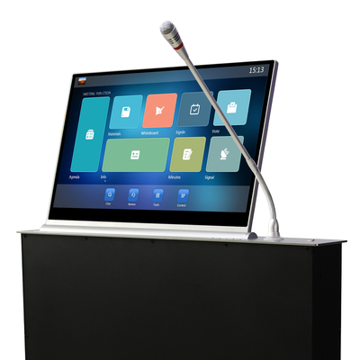 Buy Retractable Motorized Monitor Lift Table 21 Inch For Paperless Meeting Systems online manufacture