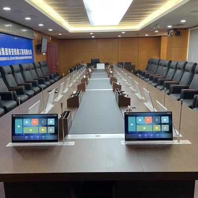 Buy Intelligent Paperless Conference System All In One Motorized Monitor Lift RS232 Control online manufacture