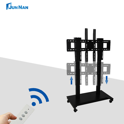 kopen ROHS TV Display Cart Verstelbare hoogte Mobiele TV Lift Stand met wielen online manufacture