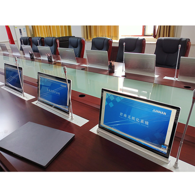 Buy Professional Video Conference Systems Custom Size Desk Lcd Monitor Lift Paperless Conference System online manufacture