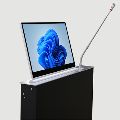 Desktop Monitor Lift Meeting Room Luxury Conference System Lifting Monitor