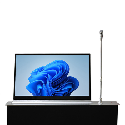 Aluminum Alloy Monitor Lift 220V Hidden LCD Screen Intelligent Conference Table