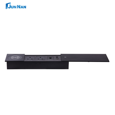 Verborgen ingebouwde kantoor tafel top plug socket conferentietafel flip up socket met usb-poort
